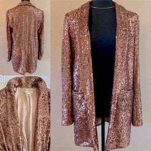 Rose Gold Sequin Blazer